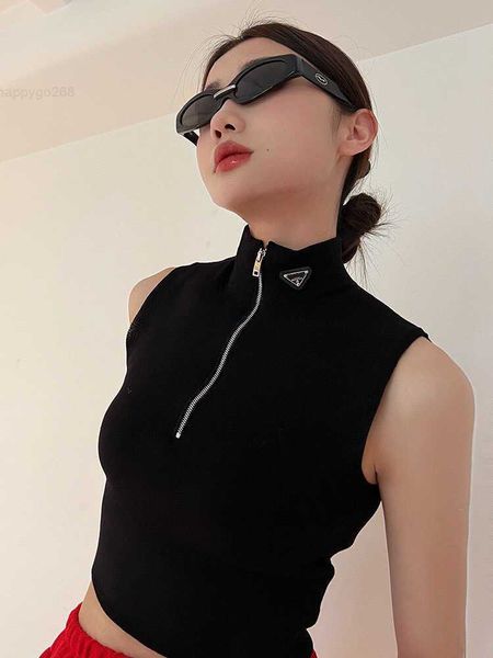23 new personalized spicy girl network red vest standing neck half zipper sleeveless knitted tank women's summer, White
23 new personalized spicy girl network red vest standing neck half zipper sleeveless knitted tank women's summer, White