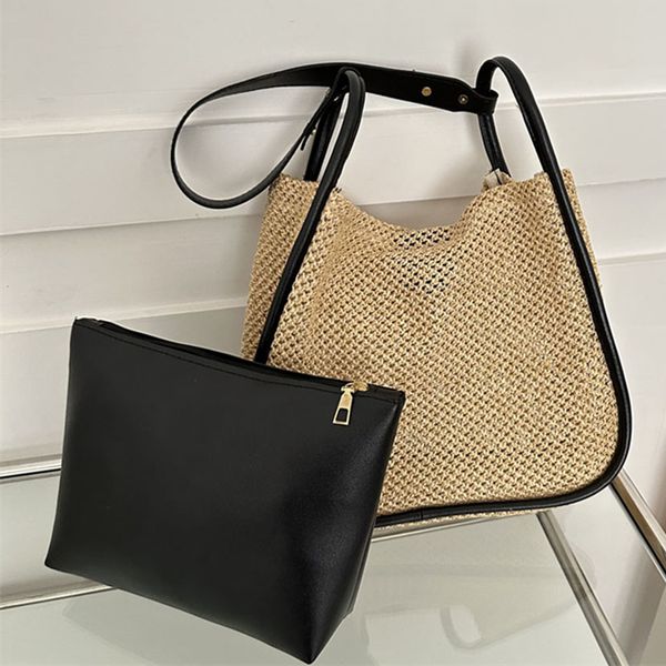 evening bags straw women tote bag luxury designer rattan woven handbags handmade travel shopper shoulder casual beach female clutch 230707
evening bags straw women tote bag luxury designer rattan woven handbags handmade travel shopper shoulder casual beach female clutch 230707