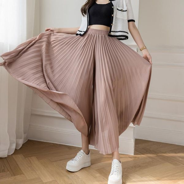 dresses women elegant chiffon high waist wide leg pants casual korean fashion pleated loose trousers clothes comodi pantalones de mujer, Black;gray
dresses women elegant chiffon high waist wide leg pants casual korean fashion pleated loose trousers clothes comodi pantalones de mujer, Black;gray
