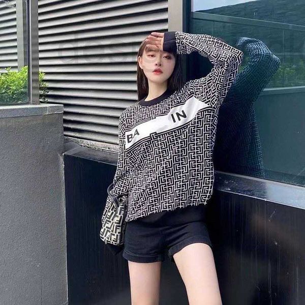 women's sweaters designer womens clothing designer sweater fashion crew neck warm sweaters loose jacquard knit shirt luxury long sleeve, White;black
women's sweaters designer womens clothing designer sweater fashion crew neck warm sweaters loose jacquard knit shirt luxury long sleeve, White;black