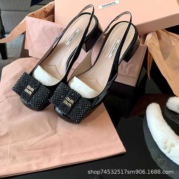 grape mom's new style baotou back strap french bowknot diamond buckle square headed thick high heels single shoes for women spring and, Black
grape mom's new style baotou back strap french bowknot diamond buckle square headed thick high heels single shoes for women spring and, Black