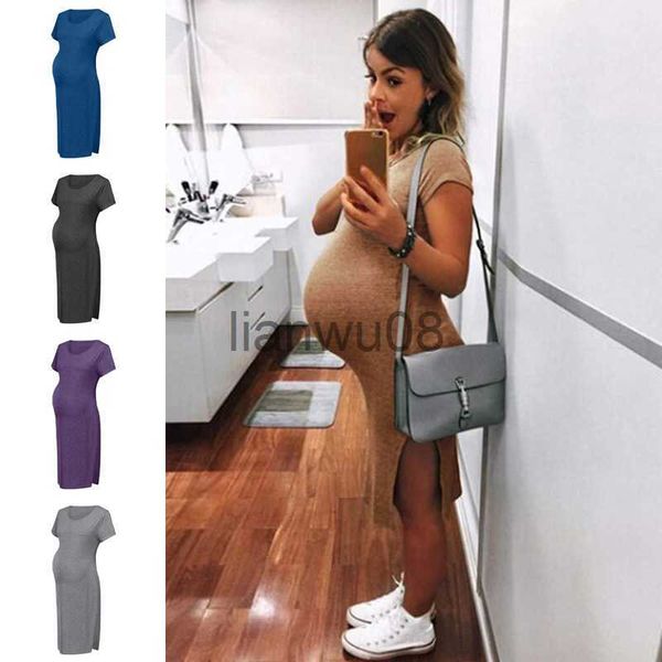 maternity dresses split knitting pregnant dress slim summer pregnant women dress maternity short sleeve casual sundress pregnancy dress clot, White
maternity dresses split knitting pregnant dress slim summer pregnant women dress maternity short sleeve casual sundress pregnancy dress clot, White