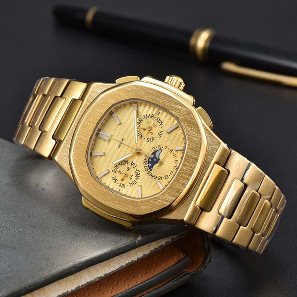 wristwatches for men 2023 new mens watches six stitches all dial work quartz watch luxury brand chronograph clock steel belt fashion pate na, Slivery;brown
wristwatches for men 2023 new mens watches six stitches all dial work quartz watch luxury brand chronograph clock steel belt fashion pate na, Slivery;brown