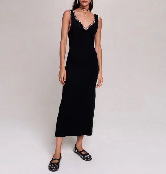 womens dress european fashion brand edge piping design black knitted sleeveless dress, Black;gray
womens dress european fashion brand edge piping design black knitted sleeveless dress, Black;gray