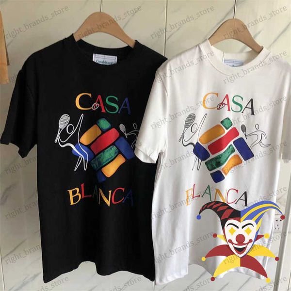 men's t-shirts tennis colorful letters casablanca t-shirt men women 1 1 tee inside tag t230707, White;black
men's t-shirts tennis colorful letters casablanca t-shirt men women 1 1 tee inside tag t230707, White;black