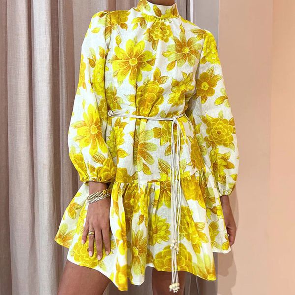 australian designer dress women designer clothing yellow sunflower linen print dress with waistband tie up short skirt, Black;gray
australian designer dress women designer clothing yellow sunflower linen print dress with waistband tie up short skirt, Black;gray