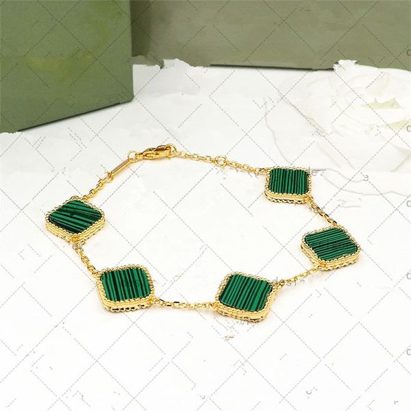 four leaf flower bracelet chain bracelet designer for woman clover bracelet classic charm gold bracelet 18k gold jewelry fashion party thank, Black
four leaf flower bracelet chain bracelet designer for woman clover bracelet classic charm gold bracelet 18k gold jewelry fashion party thank, Black