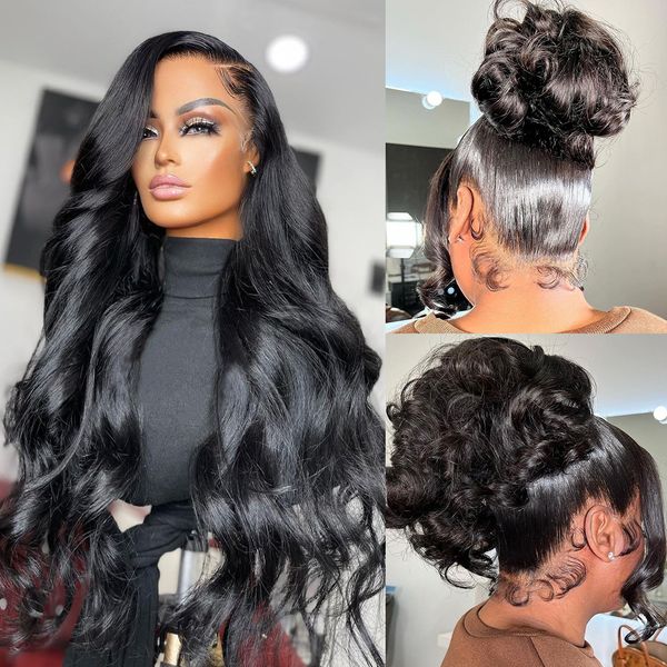 360 full lace wig human hair pre plucked body wave lace front wigs for women hd 13x4 body wave human wigs, Black;brown
360 full lace wig human hair pre plucked body wave lace front wigs for women hd 13x4 body wave human wigs, Black;brown