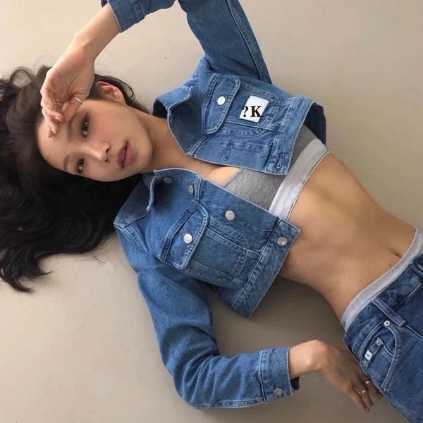 women jackets denim coat designer womens button letters autumn style woman designer jackets jeans s, Black;brown
women jackets denim coat designer womens button letters autumn style woman designer jackets jeans s, Black;brown