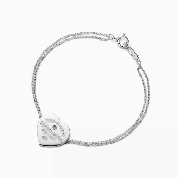 counter quality tiffay high version 925 silver heart with diamond love double bracelet new fashion versatile, Black
counter quality tiffay high version 925 silver heart with diamond love double bracelet new fashion versatile, Black