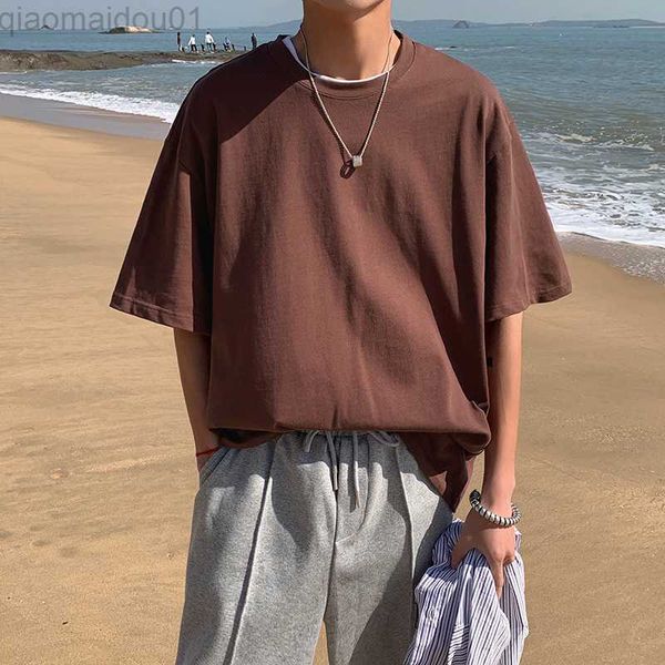 men's t-shirts summer cotton short-sleeved t-shirt men fashion casual oversized t shirt men streetwear loose round neck tshirt mens s-5, White;black
men's t-shirts summer cotton short-sleeved t-shirt men fashion casual oversized t shirt men streetwear loose round neck tshirt mens s-5, White;black