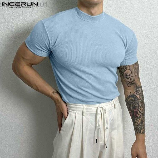 men's t-shirts men t shirt solid color turtleneck short sleeve male tee streetwear fitness cozy 2023 summer casual camisetas s-5xl l23, White;black
men's t-shirts men t shirt solid color turtleneck short sleeve male tee streetwear fitness cozy 2023 summer casual camisetas s-5xl l23, White;black