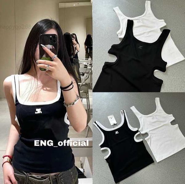 cou embroidered contrast waist hollow out design slim fit round neck tank top, White
cou embroidered contrast waist hollow out design slim fit round neck tank top, White