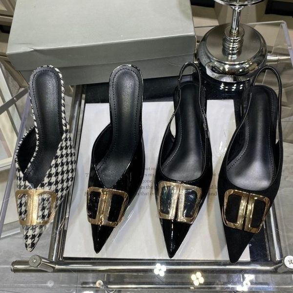 patent leather dress shoes luxury designer sandals womens pointed high heels fashion comfortable casual shoes summer suede half slippers new, Black
patent leather dress shoes luxury designer sandals womens pointed high heels fashion comfortable casual shoes summer suede half slippers new, Black