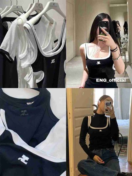 ~~~~~korean blogger cou embroidered contrast color waist hollowed out design slim fitting round neck tank top, White
~~~~~korean blogger cou embroidered contrast color waist hollowed out design slim fitting round neck tank top, White