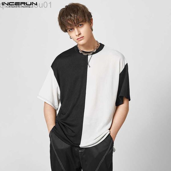 men's t-shirts handsome well fitting men's personalized camiseta fashionable 2color contrast splicing short-sleeved t-shirts s-5x, White;black
men's t-shirts handsome well fitting men's personalized camiseta fashionable 2color contrast splicing short-sleeved t-shirts s-5x, White;black