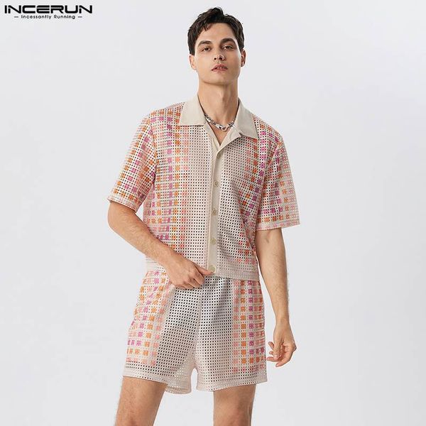 mens tracksuits casual holiday style sets incerun seethrough hollowed mesh short sleeved shirt shorts fashion male twopiece 230706, Gray
mens tracksuits casual holiday style sets incerun seethrough hollowed mesh short sleeved shirt shorts fashion male twopiece 230706, Gray