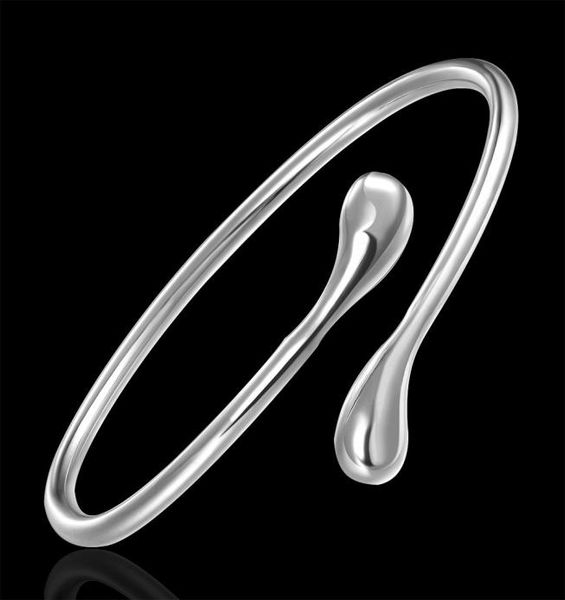 crazy christmas gift 925 silver fashion fine smooth drop open bracelet bangle jewelry b054176941, Black
crazy christmas gift 925 silver fashion fine smooth drop open bracelet bangle jewelry b054176941, Black