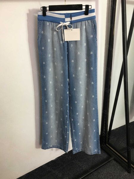 23ss womens pants denim jeans designer women jeans a letter printed high-waisted drawstring elastic-waisted wide-leg denim pants womens clot, Blue
23ss womens pants denim jeans designer women jeans a letter printed high-waisted drawstring elastic-waisted wide-leg denim pants womens clot, Blue