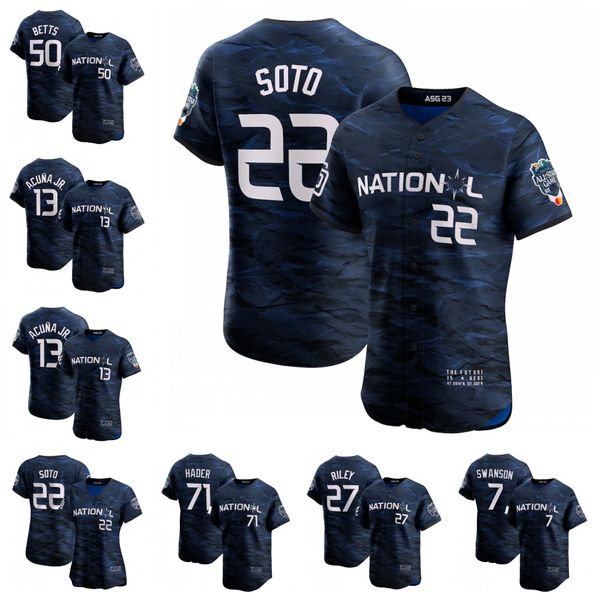 22 juan soto 2023 all baseball national league jersey 50 mookie betts ronald acuna jr. 5 freddie an 28 martinez luis arraez austin riley nol, Blue;black
22 juan soto 2023 all baseball national league jersey 50 mookie betts ronald acuna jr. 5 freddie an 28 martinez luis arraez austin riley nol, Blue;black