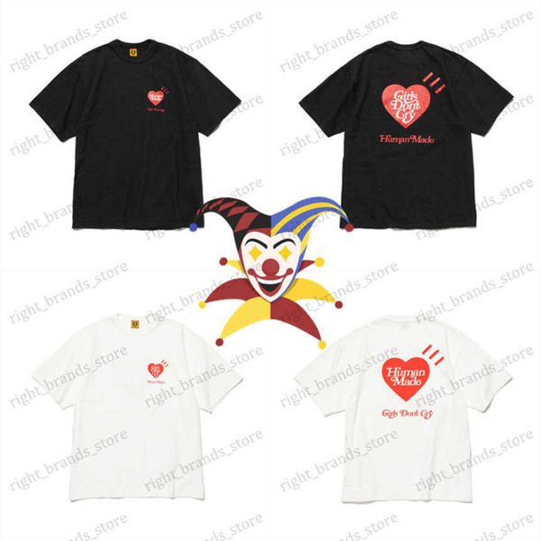 men's t-shirts new human made gril's don't gry t shirt men women 1 1 heart print oversized hip-hop tees t230707, White;black
men's t-shirts new human made gril's don't gry t shirt men women 1 1 heart print oversized hip-hop tees t230707, White;black