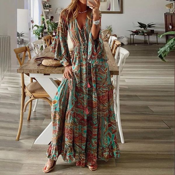 basic casual dresses vintage women autumn v neck party dress elegant floral printing long sleeve ladies loose 3xl streetwear 230706, Black;gray
basic casual dresses vintage women autumn v neck party dress elegant floral printing long sleeve ladies loose 3xl streetwear 230706, Black;gray