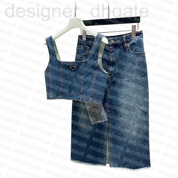 two piece dress designer women denim jean crop metal badge jeans vintage style dresses 55an, White
two piece dress designer women denim jean crop metal badge jeans vintage style dresses 55an, White