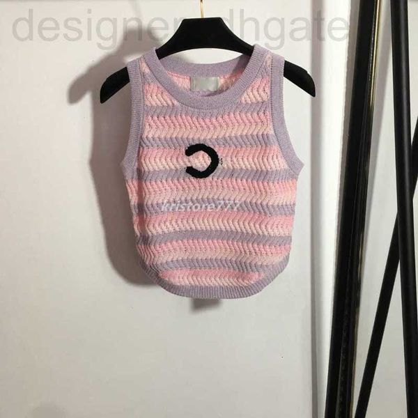 women's t-shirt designer 23ss women designer t shirts vest knits tee with striped embroidery letter crop runway high end custom luxury, White
women's t-shirt designer 23ss women designer t shirts vest knits tee with striped embroidery letter crop runway high end custom luxury, White