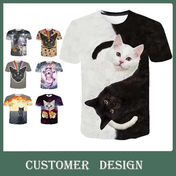 customer design 3d animal cat print tshirt shorts sleeved o-neck t-shirt new fashion couples men women loose shirt casual harajuku, White;black
customer design 3d animal cat print tshirt shorts sleeved o-neck t-shirt new fashion couples men women loose shirt casual harajuku, White;black