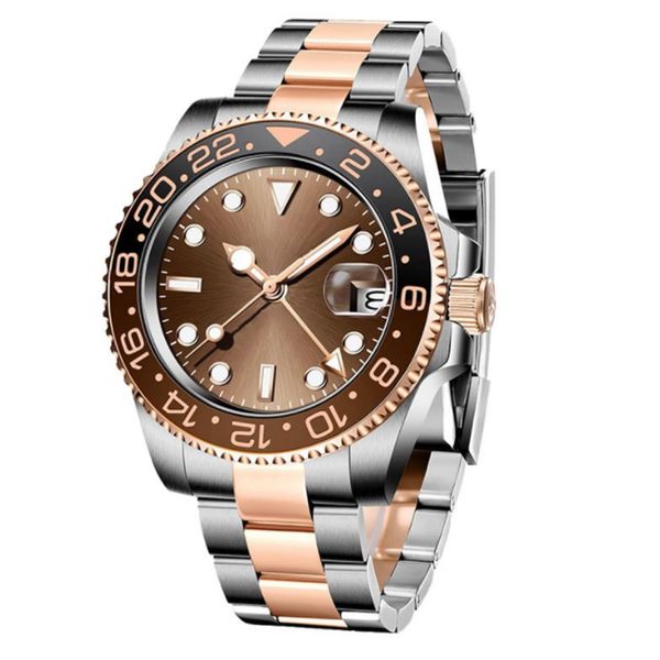 business gift mens watch intergold stainless steel strap 40mm two-color bezel fashion casual watches automatic winding mechanical wristwatch, Slivery;brown
business gift mens watch intergold stainless steel strap 40mm two-color bezel fashion casual watches automatic winding mechanical wristwatch, Slivery;brown