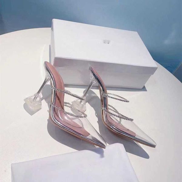amina muaddi wedding sandals bride crystal rhinestones design pvc ladies slippers stiletto pumps luxury brand fashion designer transparent s, Black
amina muaddi wedding sandals bride crystal rhinestones design pvc ladies slippers stiletto pumps luxury brand fashion designer transparent s, Black