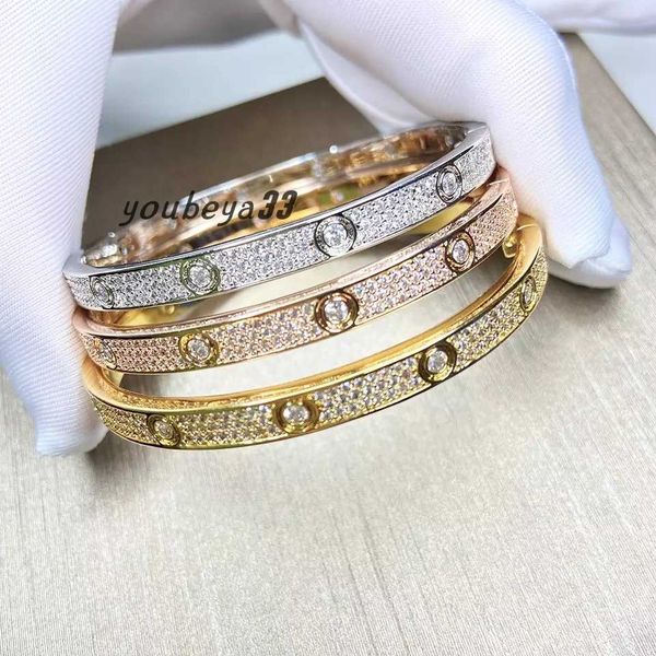 2022 luxury fine brand pure 925 sterling silver jewelry for women easy lock bangle rose yellow gold full diamond love bangle wedding engagem, Black
2022 luxury fine brand pure 925 sterling silver jewelry for women easy lock bangle rose yellow gold full diamond love bangle wedding engagem, Black