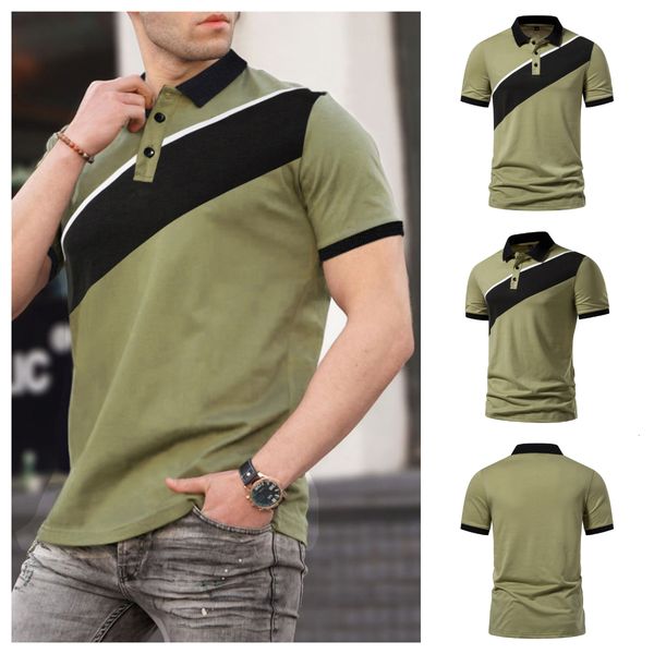 men's polos summer men fashion casual clothing stripe contrast color thin slim turn-down collar breathable short sleeve polo shirt 2307, White;black
men's polos summer men fashion casual clothing stripe contrast color thin slim turn-down collar breathable short sleeve polo shirt 2307, White;black