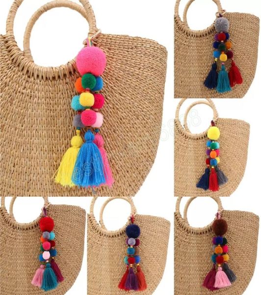 bohemian style wood beads keychains multicolor pompom keyring bag hanging decoration for women gift8674834, Slivery;golden
bohemian style wood beads keychains multicolor pompom keyring bag hanging decoration for women gift8674834, Slivery;golden