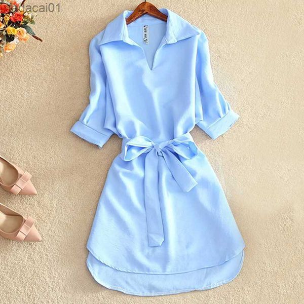 casual tunic shirt dress woman solid dress summer office lady chiffon blouse dress short sleeve sashes dress fashion vestidos l230621, Black;gray
casual tunic shirt dress woman solid dress summer office lady chiffon blouse dress short sleeve sashes dress fashion vestidos l230621, Black;gray