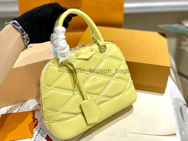designer handbag women's fashion alma bb embroidered shoulder bag casual wrap leather handbag shell bag crossbody bag szie 24x18cm cait