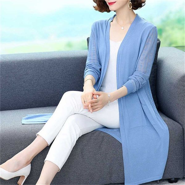 2023 long sleeved ice silk knitted cardigan thin women's mid length coat sunscreen summer air conditioned shirt wrapped over shawli9is, Black
2023 long sleeved ice silk knitted cardigan thin women's mid length coat sunscreen summer air conditioned shirt wrapped over shawli9is, Black