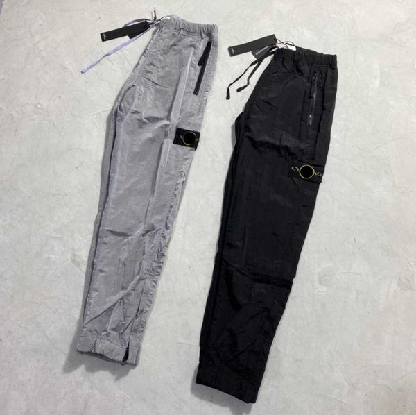 brand designers pants stone metal nylon pocket embroidered badge casual trousers thin reflective island tidal flow design 359ess, Black
brand designers pants stone metal nylon pocket embroidered badge casual trousers thin reflective island tidal flow design 359ess, Black