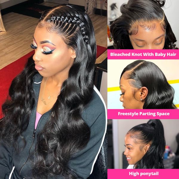 180% density 28 inch body wave 360 lace frontal human hair wigs brazilian remy hair 4x4 lace closure wig for women applicable for daily trav, Black;brown
180% density 28 inch body wave 360 lace frontal human hair wigs brazilian remy hair 4x4 lace closure wig for women applicable for daily trav, Black;brown