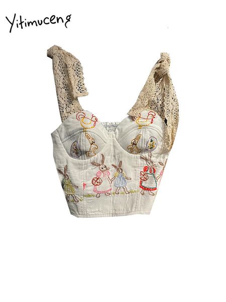 women's tanks camis yitimuceng cartoon tank women chic summer vintage streetwear camis crop women fashion sleeveless lace up y2k 230706, White
women's tanks camis yitimuceng cartoon tank women chic summer vintage streetwear camis crop women fashion sleeveless lace up y2k 230706, White