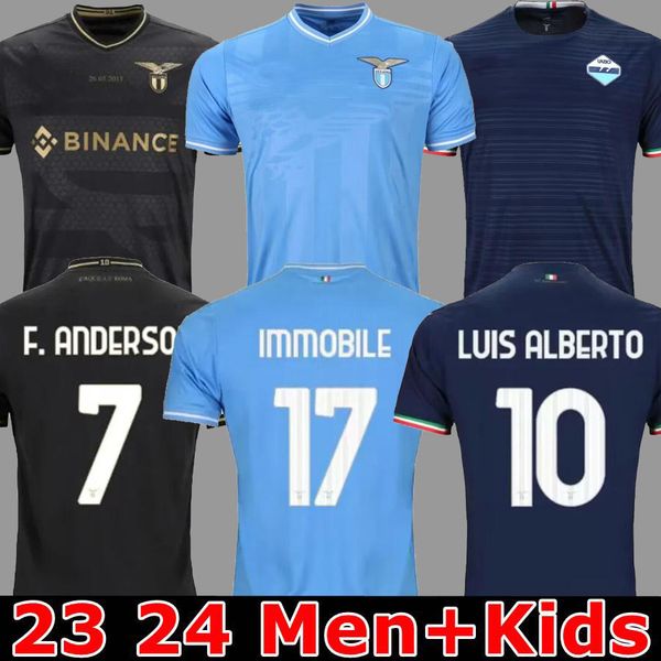 23 24 lazio soccer jerseys maglie 2023 home away 10th anniversary immobile berisha sergej lulic zaccagni luis alberto football men kids kits, Black;yellow
23 24 lazio soccer jerseys maglie 2023 home away 10th anniversary immobile berisha sergej lulic zaccagni luis alberto football men kids kits, Black;yellow