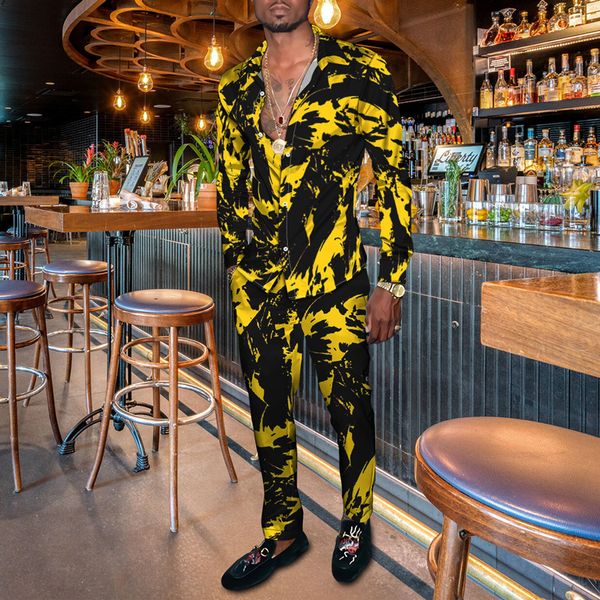 mens tracksuits autumn longsleeved shirts match same trousers 3d colorful twopiece suit color men cardigan pants fashionable style 230706, Gray
mens tracksuits autumn longsleeved shirts match same trousers 3d colorful twopiece suit color men cardigan pants fashionable style 230706, Gray