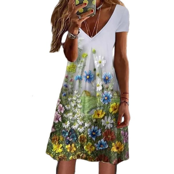 basic casual dresses women 3d print vneck floral dress summer short sleeve loose aline fashion holiday beach sundress female 9331 230706, Black;gray
basic casual dresses women 3d print vneck floral dress summer short sleeve loose aline fashion holiday beach sundress female 9331 230706, Black;gray