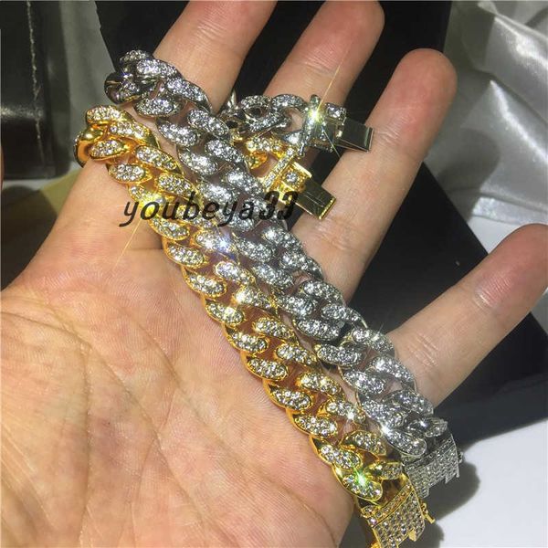 mens hip hop gold bracelets jewelry simulated diamond rhinestone crystal iced out chain bracelets miami cuban link chain bracelet gift, Black
mens hip hop gold bracelets jewelry simulated diamond rhinestone crystal iced out chain bracelets miami cuban link chain bracelet gift, Black