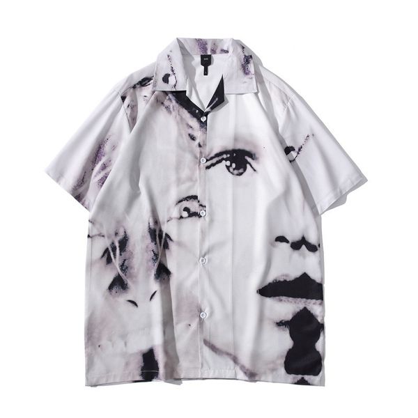 men s dress shirts summer men short sleeve graffiti character print gothic polyester turn down collar single breasted young peoples fashion, White;black
men s dress shirts summer men short sleeve graffiti character print gothic polyester turn down collar single breasted young peoples fashion, White;black