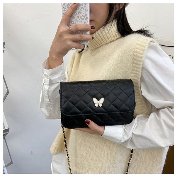 2022 butterfly chain bag korean fashion lingge one shoulder crossbody bag small square bag
2022 butterfly chain bag korean fashion lingge one shoulder crossbody bag small square bag