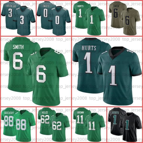 1 jalen hurts darius slay jr. football jersey 6 devonta smith a.j. brown jason kelce haason reddick brian dawkins mailata goedert graham d&#, Black;red
1 jalen hurts darius slay jr. football jersey 6 devonta smith a.j. brown jason kelce haason reddick brian dawkins mailata goedert graham d&#, Black;red