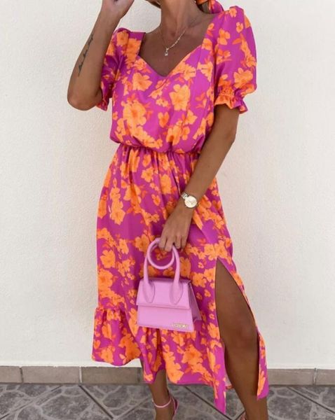 basic casual dresses puff sleeve ruffle hem split thigh floral print dress women v neck high waist flower summer spring long 230706, Black;gray
basic casual dresses puff sleeve ruffle hem split thigh floral print dress women v neck high waist flower summer spring long 230706, Black;gray