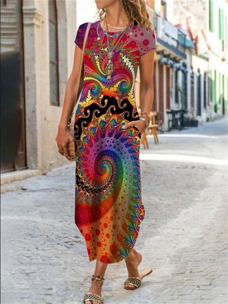basic casual dresses 3xl robe women floral print dress short sleeve summer bohemian long lady loose oneck slim sundress vestidos 230706, Black;gray
basic casual dresses 3xl robe women floral print dress short sleeve summer bohemian long lady loose oneck slim sundress vestidos 230706, Black;gray