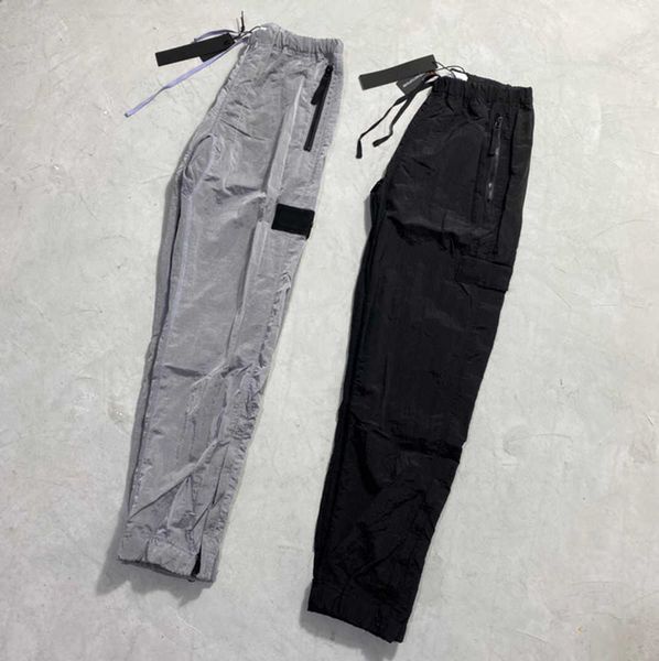 brand designers pants stone metal nylon pocket embroidered badge casual trousers thin reflective island tidal flow design 539ess, Black
brand designers pants stone metal nylon pocket embroidered badge casual trousers thin reflective island tidal flow design 539ess, Black